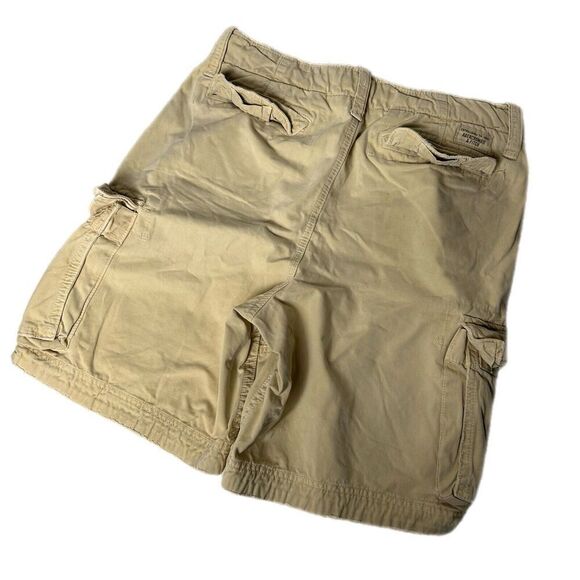 Abercrombie & Fitch Cargo Shorts Mens Size 34 Heavy Cotton Distressed 90s y2k - Picture 2 of 9